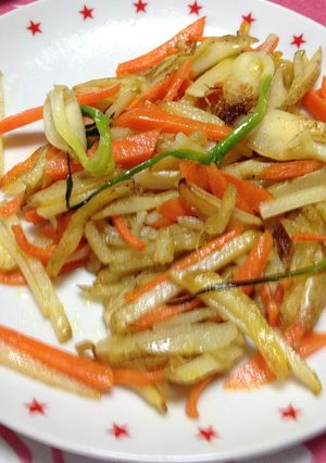 ヒゲにんにくの野菜炒め-レシピのメイン写真