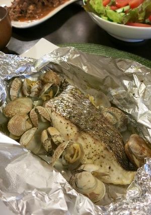 真鯛とアサリの包み焼き-レシピのメイン写真