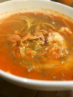 スープまで完食!濃厚海老スープパスタ-レシピのメイン写真