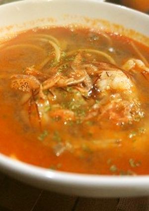 スープまで完食！濃厚海老スープパスタ-レシピのメイン写真