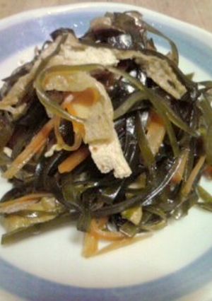 レンジで和風お惣菜！切り昆布の煮物-レシピのメイン写真