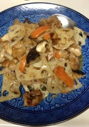 鳥肉と蓮根のオイスターソース炒め-レシピのメイン写真