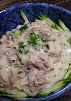 豚しゃぶぶっかけきしめん、胡麻だれで☆-レシピのメイン写真