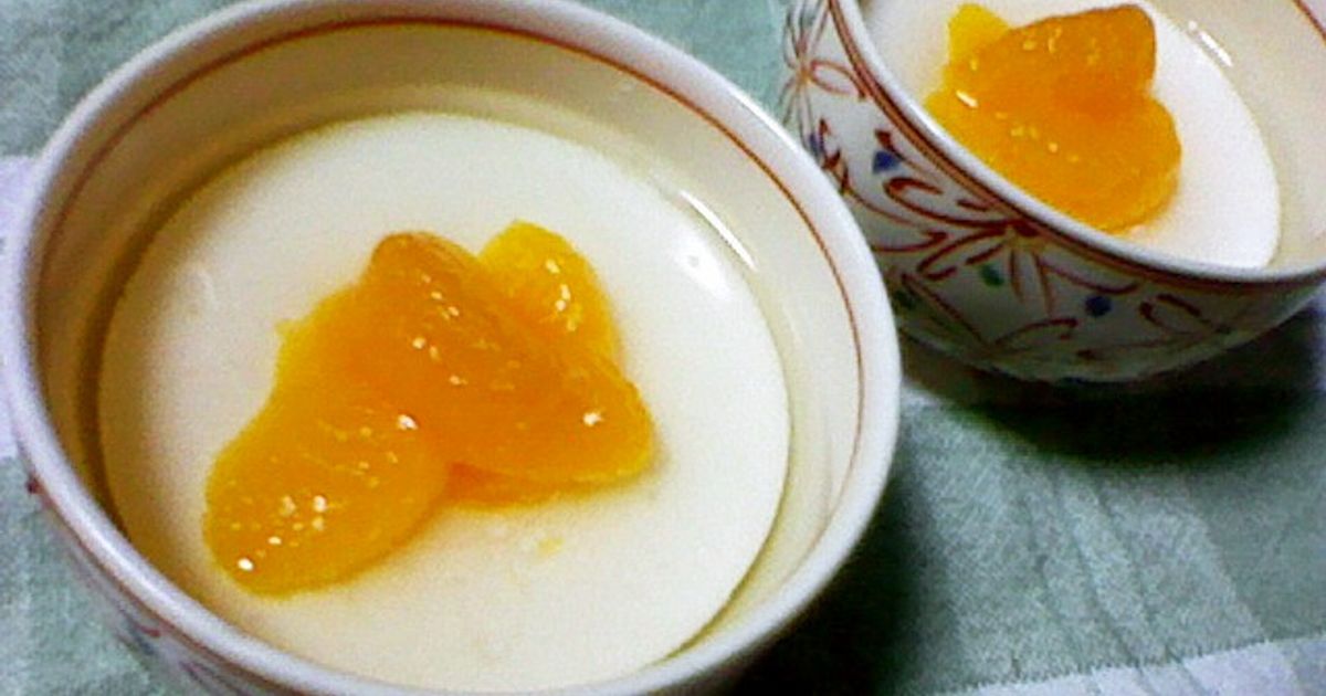 滑らか♪クリーミーな杏仁豆腐 by C：Blue 【クックパッド】 簡単