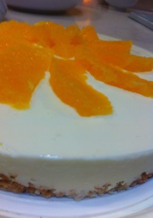 簡単オレンジレアチーズケーキ-レシピのメイン写真