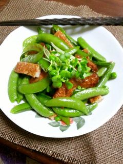 スナップえんどうと薩摩揚げのソテー-レシピのメイン写真