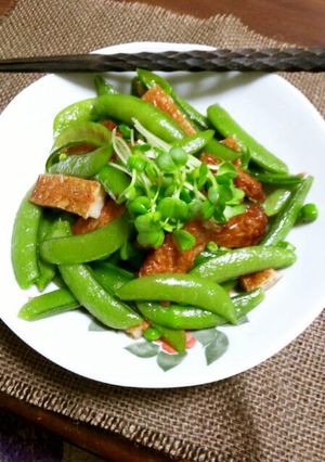 スナップえんどうと薩摩揚げのソテー-レシピのメイン写真