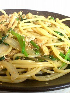 油揚げとほうれん草の和風スパゲッティー-レシピのメイン写真