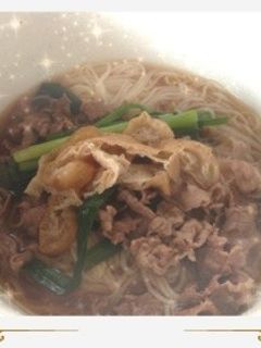 熱ダシ☆ぶっかけ肉素麺-レシピのメイン写真