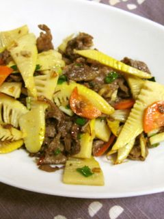 筍と牛肉のピリ辛炒め-レシピのメイン写真