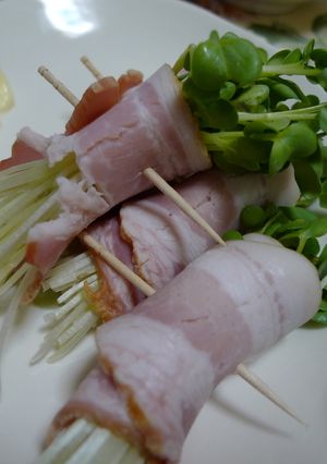 かいわれベーコン巻き巻き-レシピのメイン写真