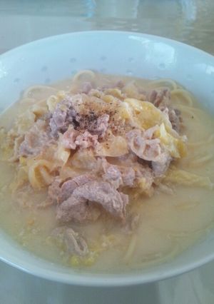 おいしい組み合わせ♪ みそミルクスープパ-レシピのメイン写真