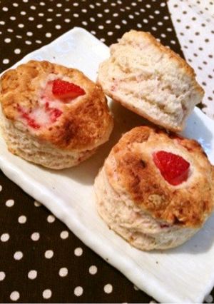 トースターで！苺ヨーグルトスコーン♪-レシピのメイン写真