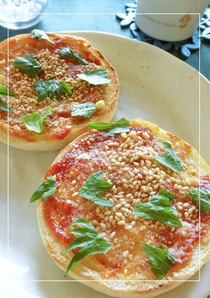 醤油麹×ケチャップ×胡麻×大葉のトースト-レシピのメイン写真
