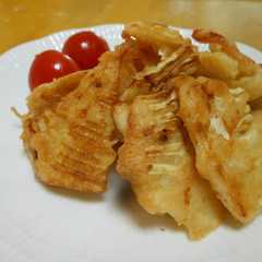 A picture of 薄力粉だけで！たけのこの天ぷら.