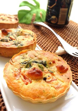 小さな前菜☆チーズとハムのケークサレ風-レシピのメイン写真