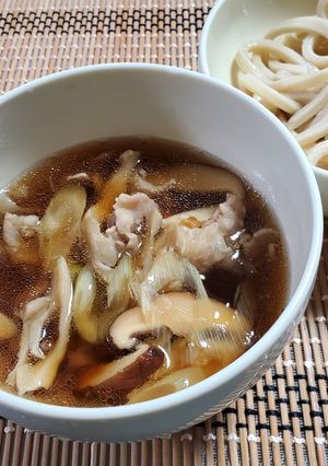肉キノコ汁つけうどん(蕎麦)-レシピのメイン写真