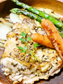グリルパンでチキンと野菜のグリルプレート-レシピのメイン写真