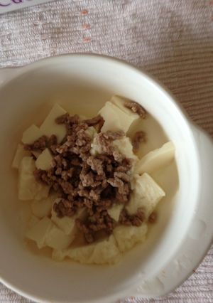 離乳食中期豆腐の肉味噌かけ-レシピのメイン写真