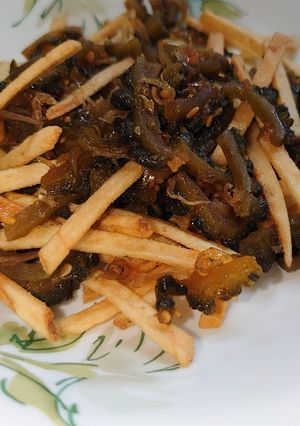 ゴーヤの佃煮にカラムーチョを添えて-レシピのメイン写真