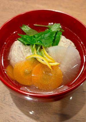 蓮根の鶏つみれ汁-レシピのメイン写真