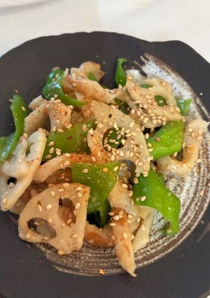 れんこん、ちくわ、ししとうの味噌炒め✨-レシピのメイン写真