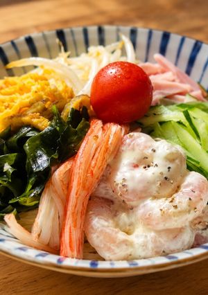 トロえびのせて冷やし中華-レシピのメイン写真