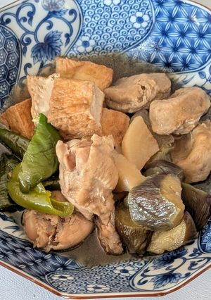 手羽元とつみれとナスと厚揚げの煮物-レシピのメイン写真