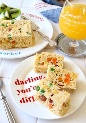 レンジで蒸しパン☆米粉のケークサレ-レシピのメイン写真