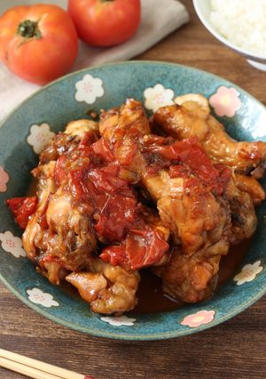 鶏手羽元のほろほろ和風トマト煮☆出汁不要-レシピのメイン写真