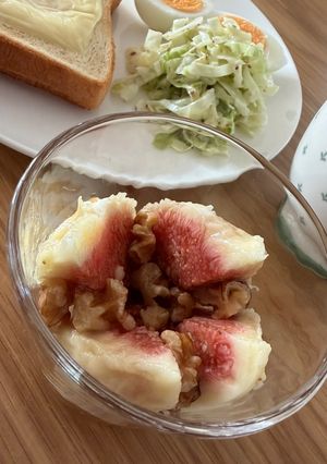 私の贅沢🩷無花果と胡桃のメープルシロップがけ-レシピのメイン写真