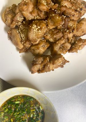 鶏肉中華揚げとネギニラの旨ダレ-レシピのメイン写真