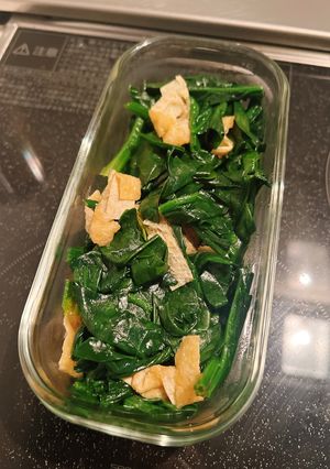 簡単副菜🐾ほうれん草と油揚げの煮浸し-レシピのメイン写真
