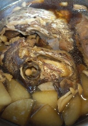鯛のアラ炊き　活力なべ-レシピのメイン写真