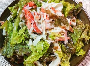 レタスと竹輪とカニカマのマヨサラダ-レシピのメイン写真