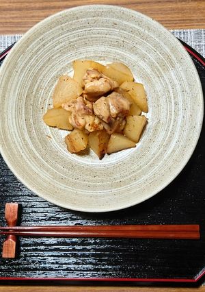 ヨウサマの減塩鶏もも肉と大根炒め-レシピのメイン写真