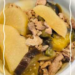 A picture of レンジ時短で簡単！大根とナスの煮物.