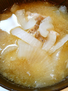 新玉ねぎと鶏肉の味噌汁✿-レシピのメイン写真