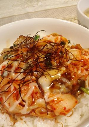 かなるンちの豚キムチーズ丼-レシピのメイン写真