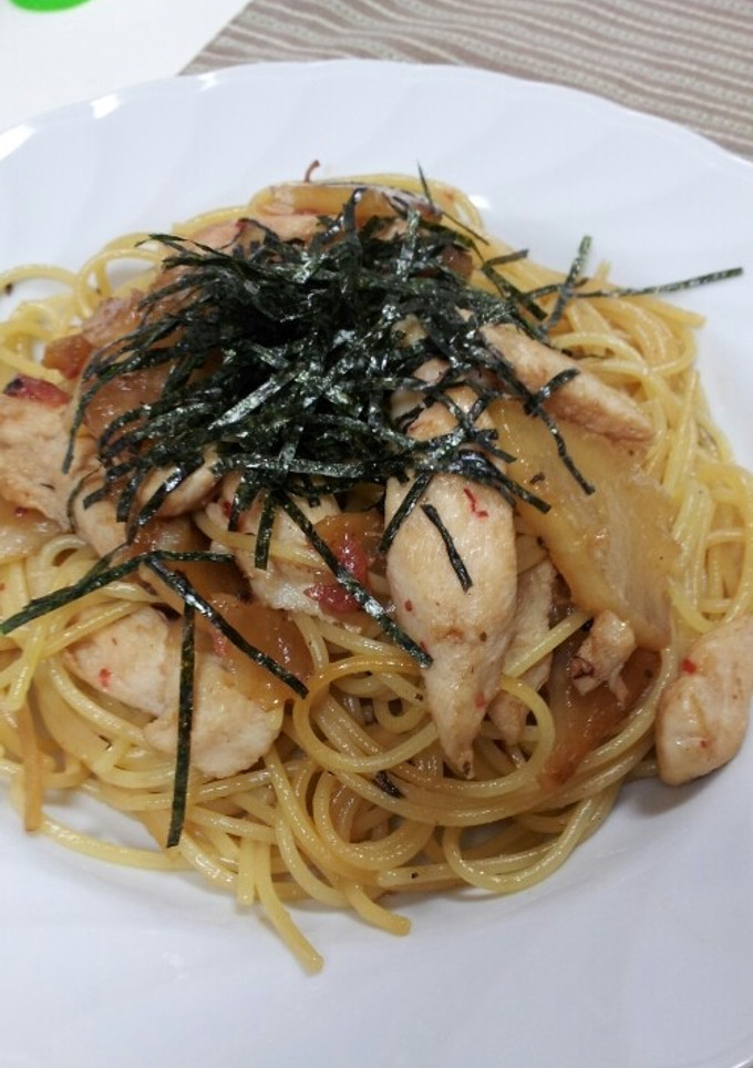 梅昆布茶で☆蕪と鷄ささみの梅薫るﾊﾟｽﾀ-レシピのメイン写真