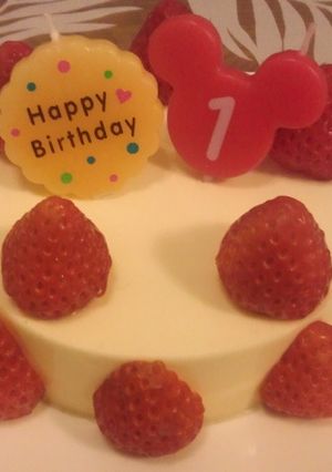 豆腐ヨーグルトチーズケーキ 1歳の誕生日-レシピのメイン写真