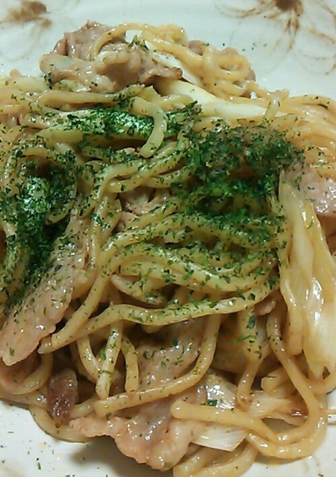 豚バラとネギの醤油仕上げ焼きそば-レシピのメイン写真