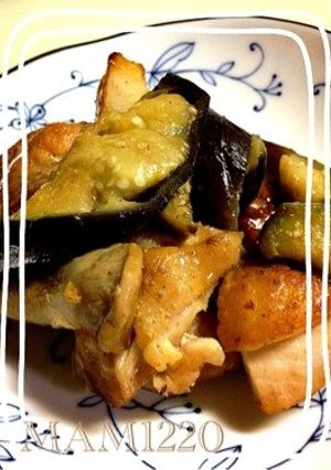 ナスとエリンギと鶏肉の炒め物♪-レシピのメイン写真