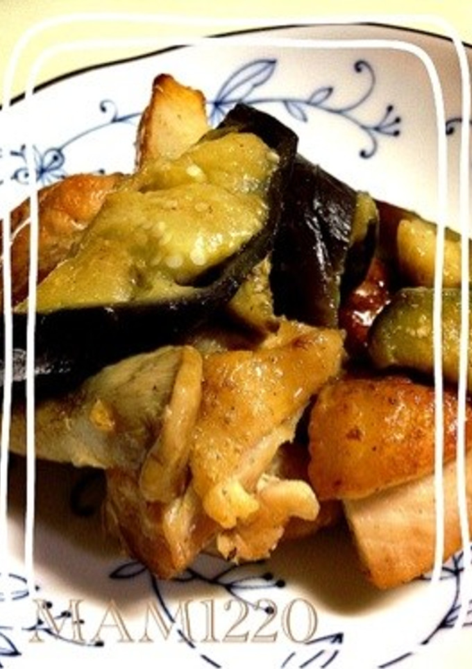 ナスとエリンギと鶏肉の炒め物♪-レシピのメイン写真