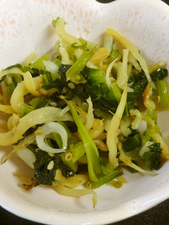 いつもの常備菜 白魚とかぶ菜のごま炒め-レシピのメイン写真