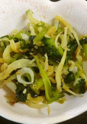 いつもの常備菜　白魚とかぶ菜のごま炒め-レシピのメイン写真