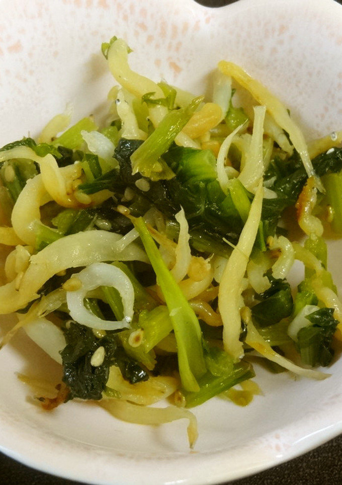 いつもの常備菜　白魚とかぶ菜のごま炒め-レシピのメイン写真