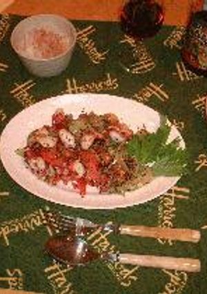 タコとトマトの香草パン粉炒め-レシピのメイン写真
