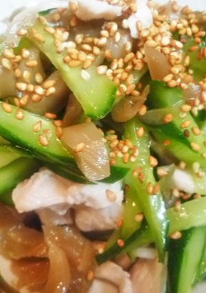 キュウリＤＥザーサイ鶏胸肉和え☆-レシピのメイン写真