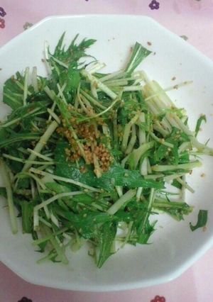簡単切るだけ水菜サラダ-レシピのメイン写真